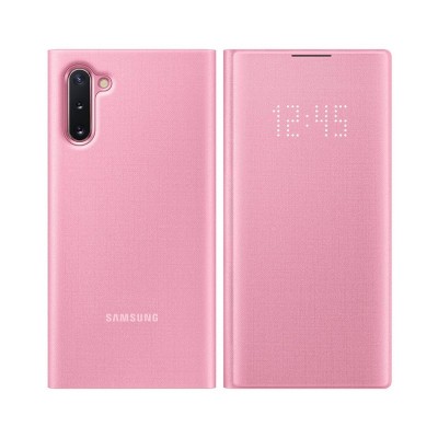 Husa Premium Originala Samsung Galaxy Note 10, Led View Cover, Roz